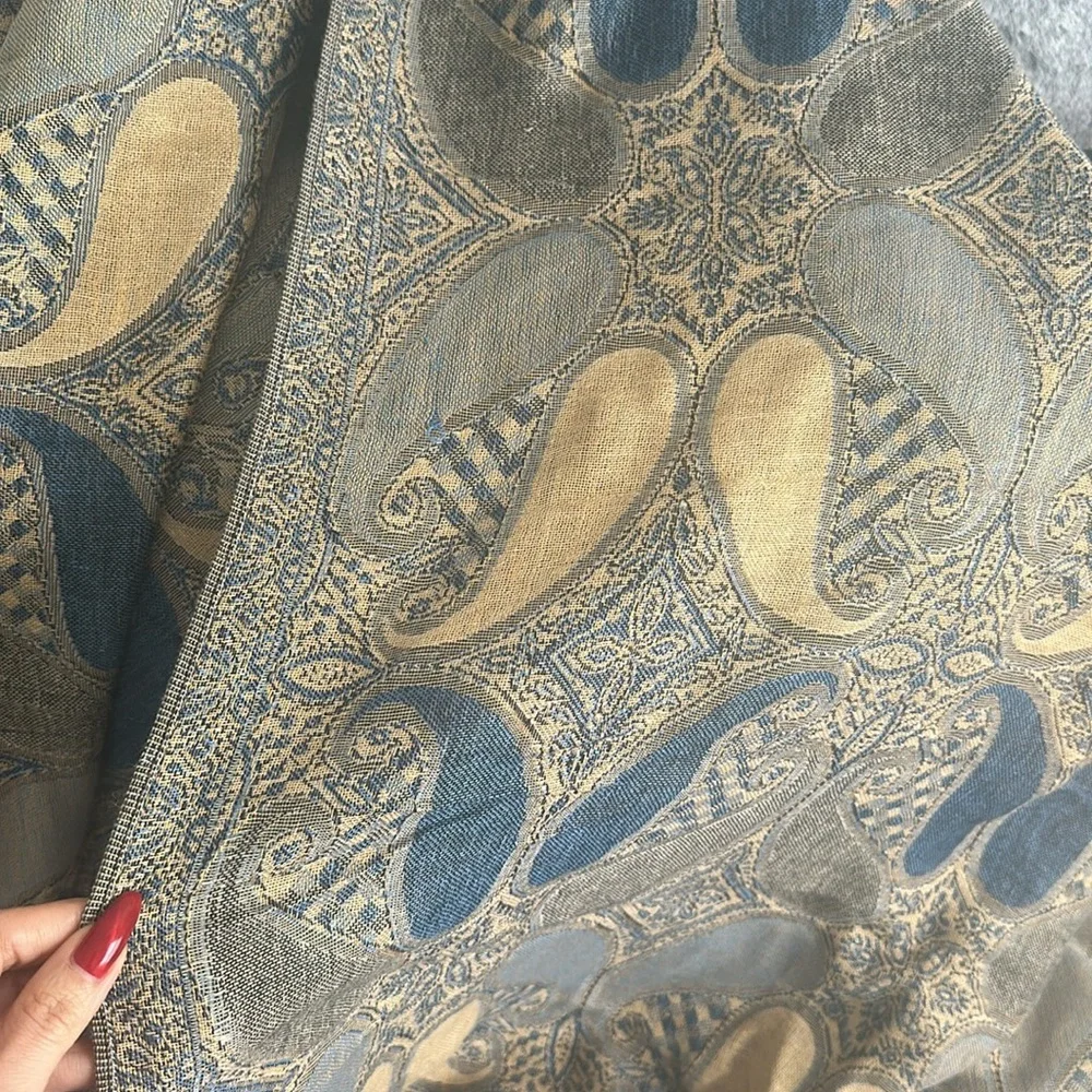 Oversized paisley scarf